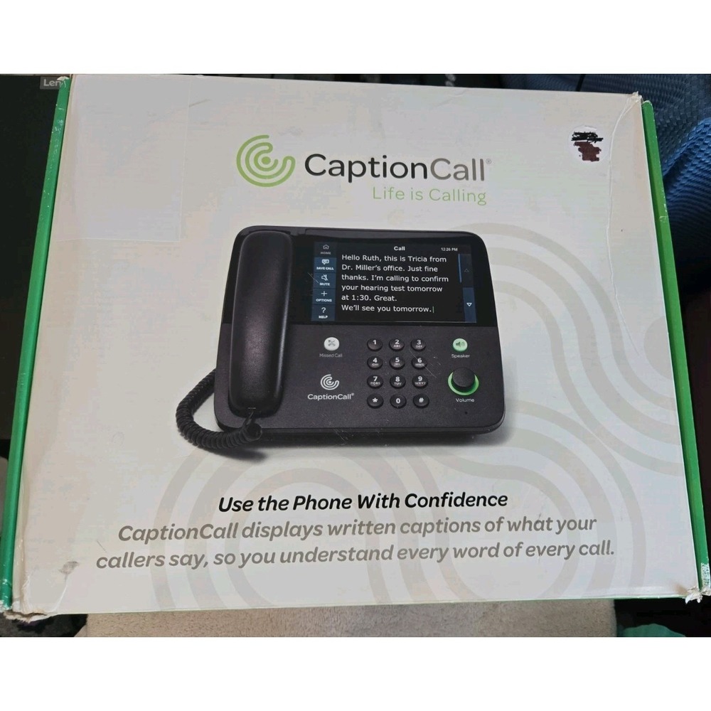 Caption Call 67Tb Telephone Home Phoneโ Touchscreen Hearing Impaired with Manual